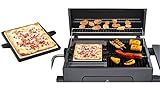 Tepro Pizzastein-Einleger f�r Rost in System - eckig, schwarz/beige, 23x30.5x1 cm, 8578
