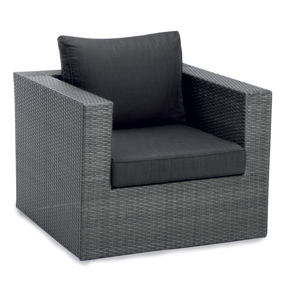 Best Sessel Lounge Aruba anthrazit mit anthrazit Polster 76x92x67 cm