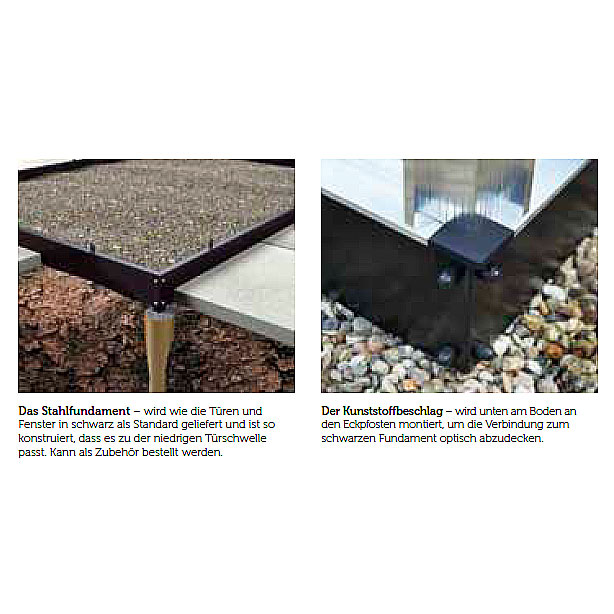 Juliana Fundament f�r Compact Gew�chshaus 6,6 m� (schwarz)