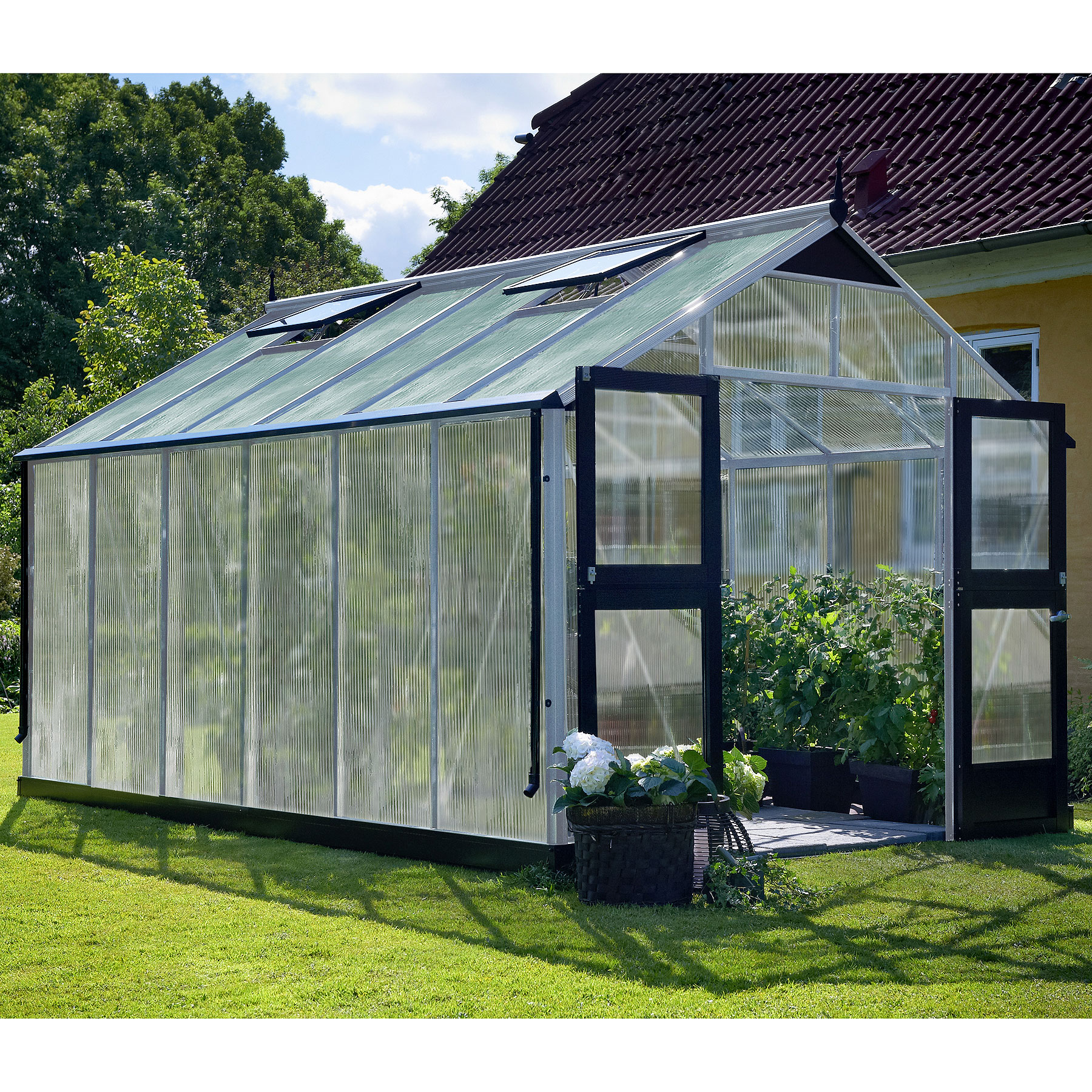 Juliana Gew�chshaus Premium 13 m�, Doppelstegplatten 10 mm