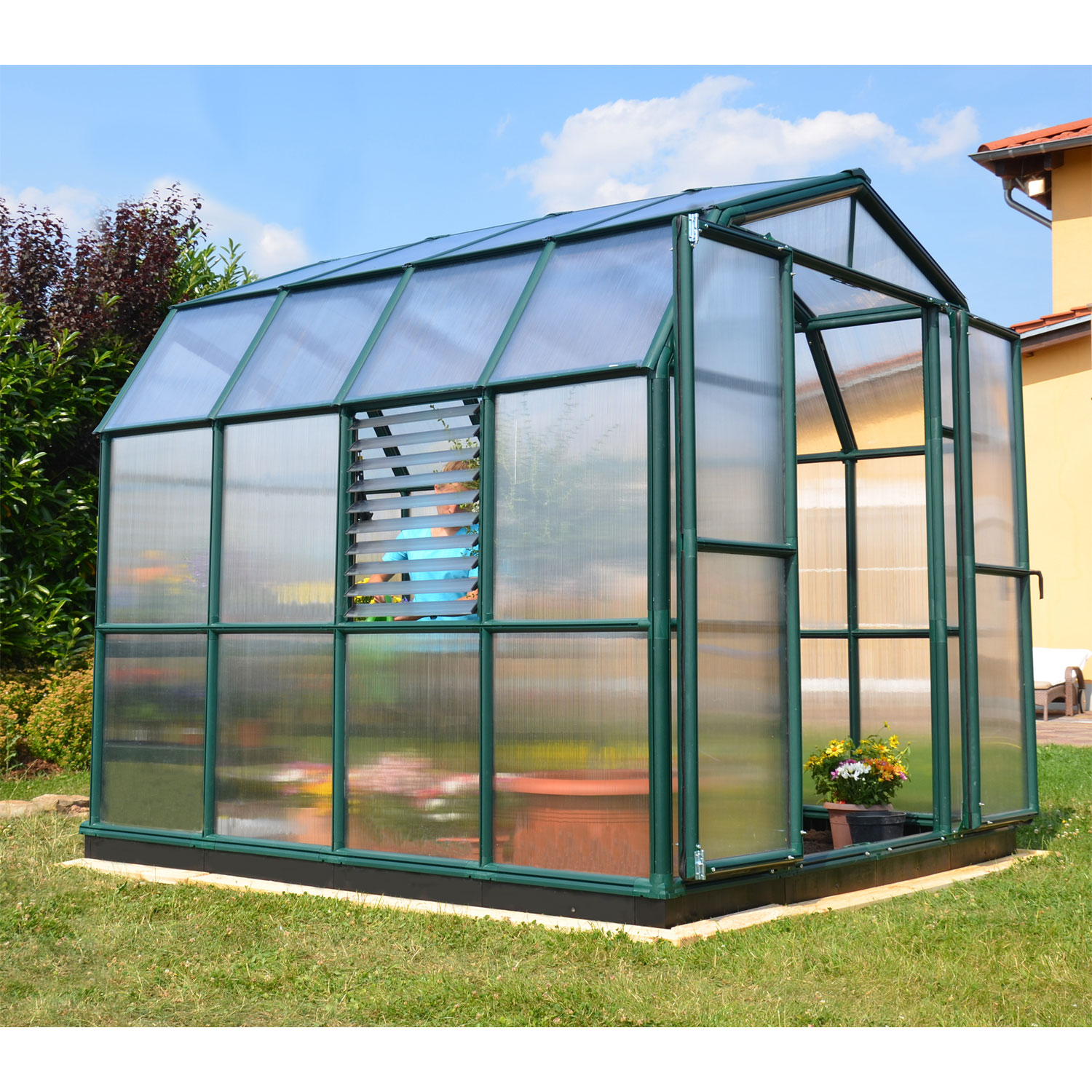 RION Gew�chshaus PL44 PRESTIGE Serie - alles inklusive - 7,05 qm