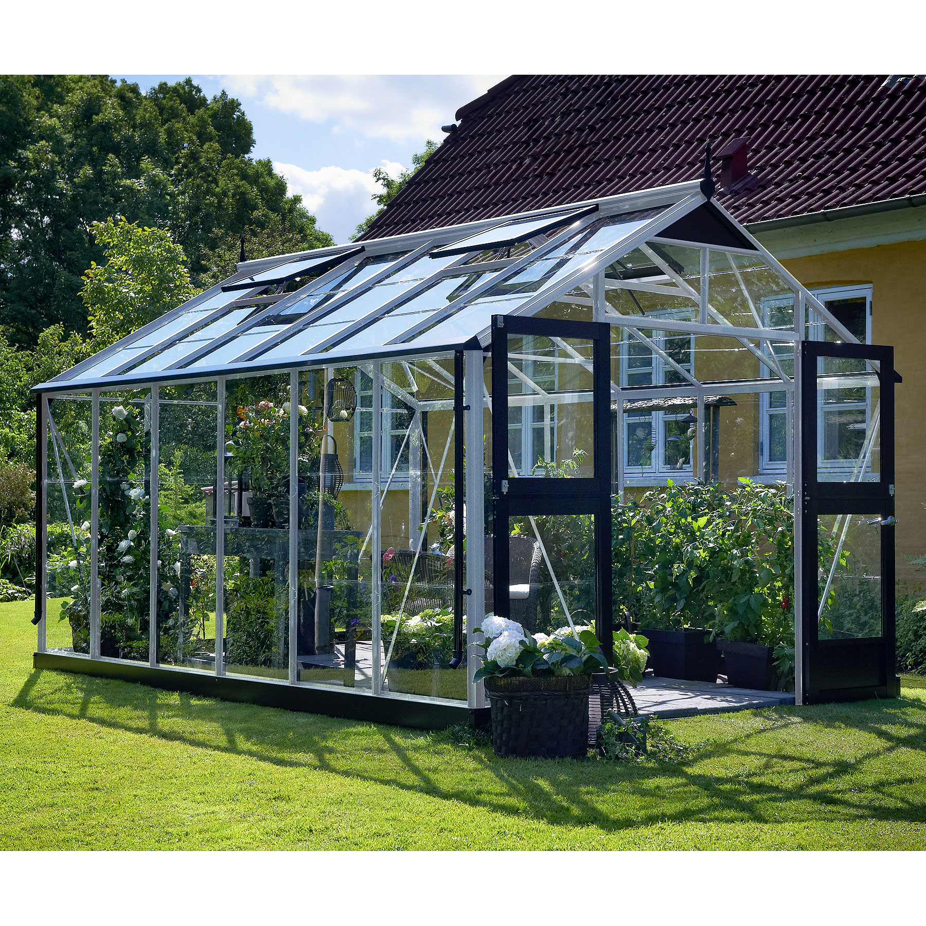 Juliana Gew�chshaus Premium 13 m�, Sicherheitsglas 3 mm