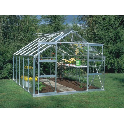 Juliana Gew�chshaus Junior silber 9,9 - 3mm - geschindeltes Blankglas - 9,9 qm