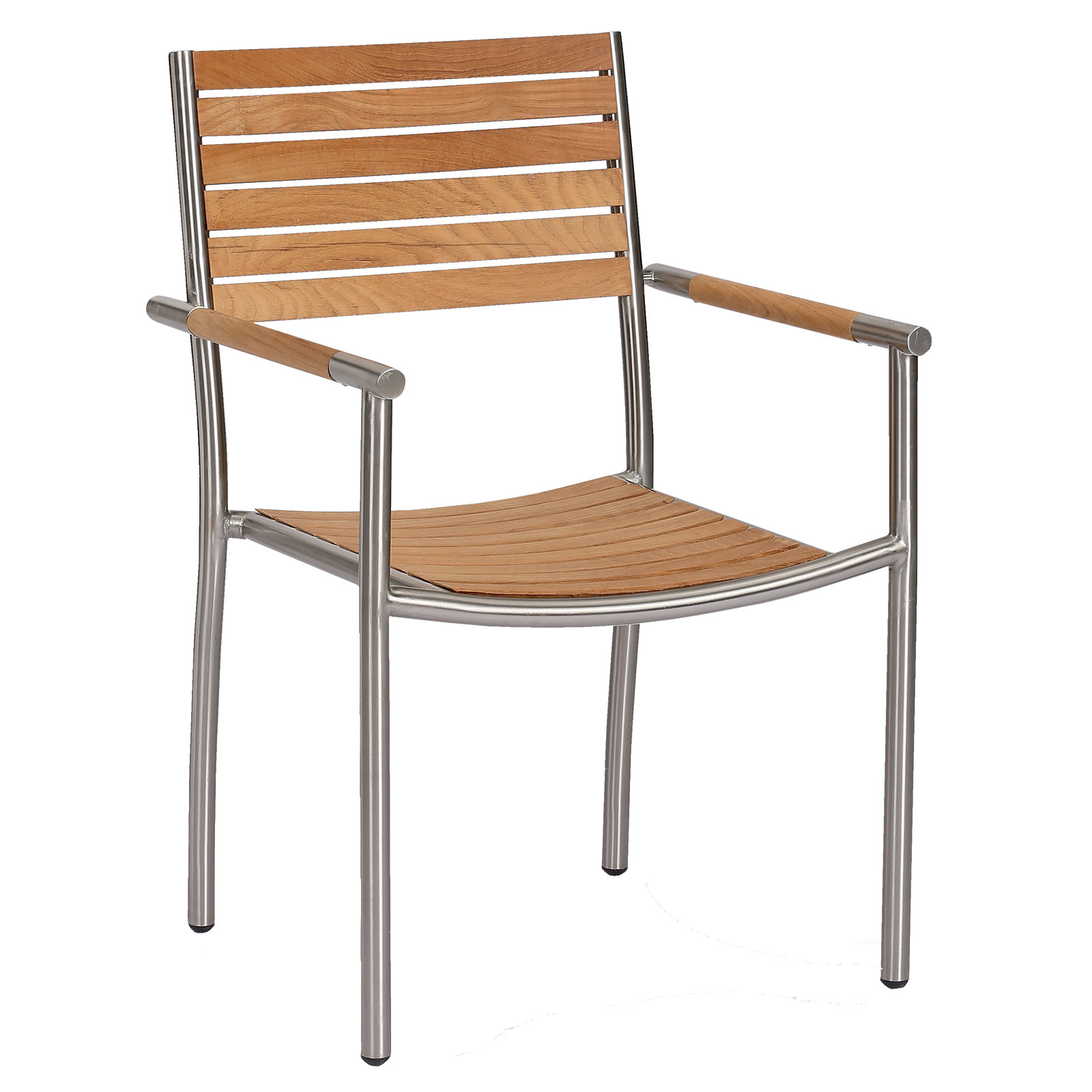 Best Freizeitm�bel Stapelsessel Murano Edelstahl/Teak