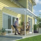 Hochwertige Aluminium Terrassen�berdachung, Terrassendach 300x915 cm (TxB) - wei�