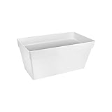Elho Loft Urban Terrace Rollen 70 - �bertopf - Weiss - Drau�en  - L 34.8 x W 69.4 x H 32.1 cm