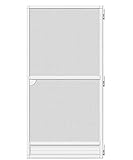 Schellenberg 70062 Insektenschutz-T�r Premium, Fliegengitter mit Rahmen � 120 x 240 cm in Wei�