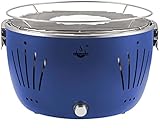 El Fuego rauchfreier Holzkohlegrill, Tulsa, blau, 34,2 x 34,2 x 21,5 cm, AY5255