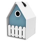 Emsa Vogelhaus/Nistkasten, F�r Kleinsingv�gel, Ganzjahresnutzung, Altblau, Landhaus, 517478
