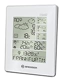 Bresser Funkwetterstation Meteotime 4Cast LX mit 4 Tage Wettervorhersage, Au�en-Innentemperatur und Anzeige von Windgeschwindigkeit sowie Niederschlagswahrscheinlichkeit (%) inklusive Au�ensensor