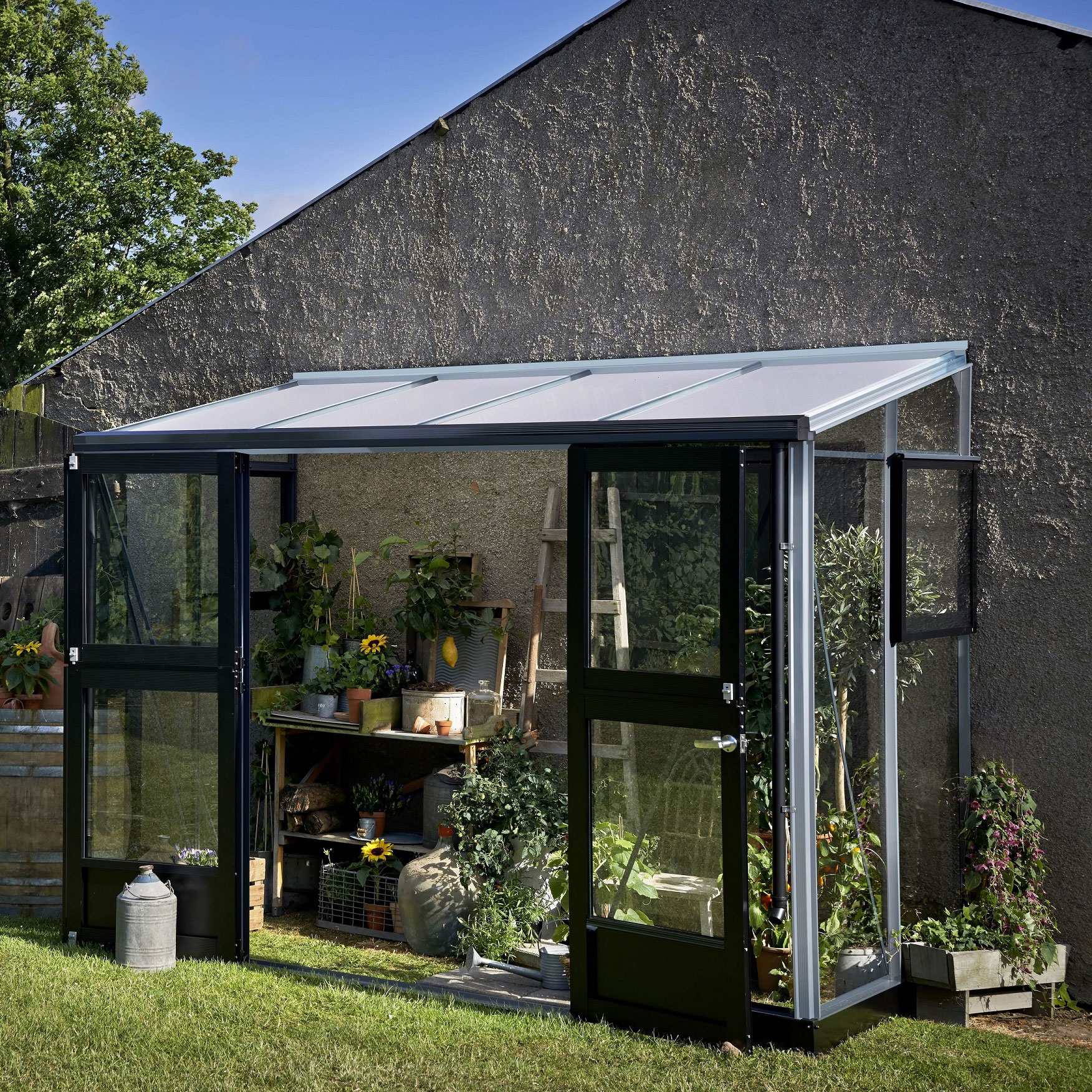 Gew�chshaus Veranda 4,4 m� m mit 3 mm Sicherheitsglas