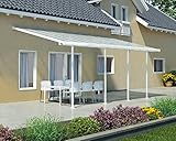 Hochwertige Aluminium Terrassen�berdachung, Terrassendach 300x610 cm (TxB) - wei�