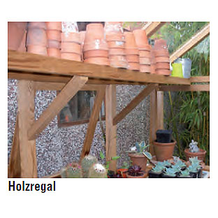 Passendes Holzregal f�r Juliana Gew�chshaus Classic 7.2