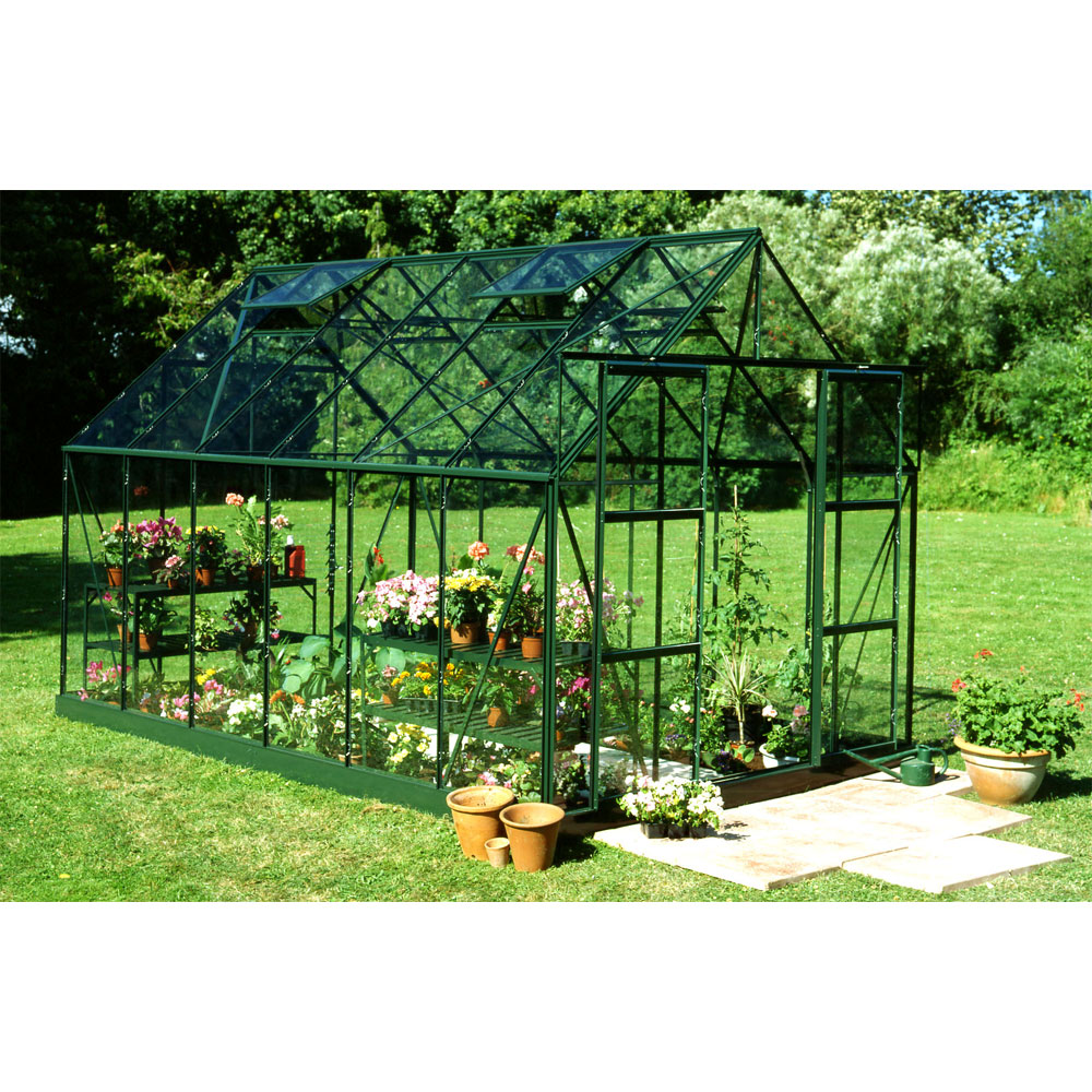 Juliana Halls Magnum gr�n 128 Gew�chshaus mit 3 mm Sicherheitsglas - 9,9 qm