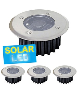 4er-Set LED Solar Bodenstrahler,4er-Set