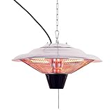 JOM Decken Heizstrahler ,1500W ,Silber, 46 x 45 x 28 cm