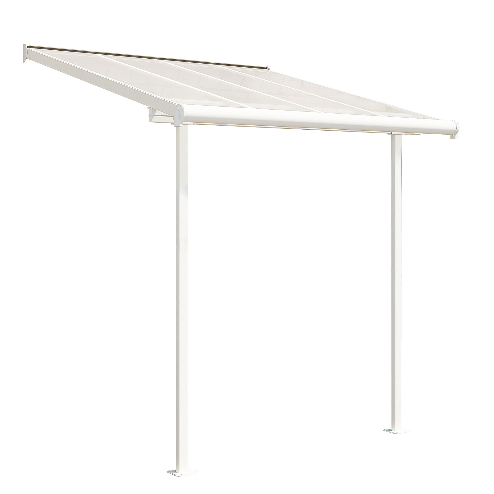 Sierra Aluminium Terrassen�berdachung in weiss 2,3 x 2,3 m