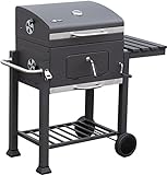 El Fuego� Holzkohlegrill Ontario, Grau, 115x107x67 cm