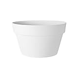 Elho Loft Urban Schale 35 - Blumentopf - Weiss - Drau�en  - � 35 x H 20.2 cm