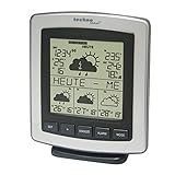 Technoline WD 4204 satellitengest�tzte Wetterstation mit Innen- undAu�entemperaturanzeige, Sturmwarnug, zuverl�ssige Wettervorhersage f�r 4 Tage, inklusive Au�ensender TX TX35-DTH-IT, silber-schwarz