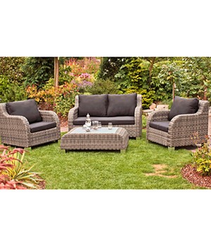 Lounge-Gruppe BRIGHTON inkl. Auflagen u. Kissen (1 Set)