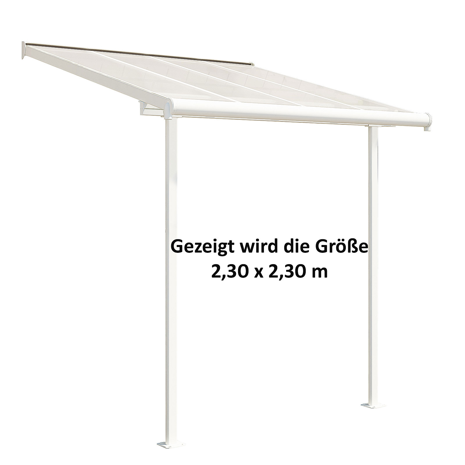 Sierra Aluminium Terrassen�berdachung weiss 2,3 x 6,9 m