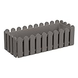 Emsa Blumenkasten, Landhaus-Stil, L�nge 50 cm, Quarzgrau, Landhaus, 517502