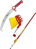 WOLF Garten 71BCJ002650 Set Profi-Asts�ge+Obstpfl�cker+Alu-Stiel PCS PRO370/ZM-V4/RG-M NEU2018, Rot, 9x17,5x220 cm