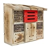Windhager Insektenhotel ZUR LINDE, Insektenhaus Nistplatz Brutplatz, Schutz f�r viele Insekten, aus massivem Fichten- und Pappelholz, braun, 06991
