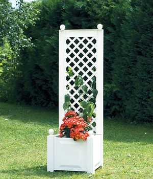 Pflanzkasten klein mit Spalier 43 cm �weiߴ (1 St�ck)