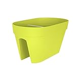 Elho Loft Urban Flower Bridge 50 - �bertopf - Lime Gr�n - Drau�en & Balkon  - L 29 x W 52 x H 26 cm