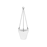 Elho Loft Urban H�ngeampel 20 - Blumentopf - Weiss - Drau�en & Balkon  - � 19.6 x H 18.7 cm