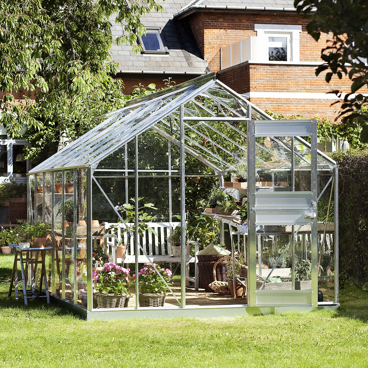 Juliana Gew�chshaus Junior silber 12,1 - 3mm Blankglas - 12,1 qm