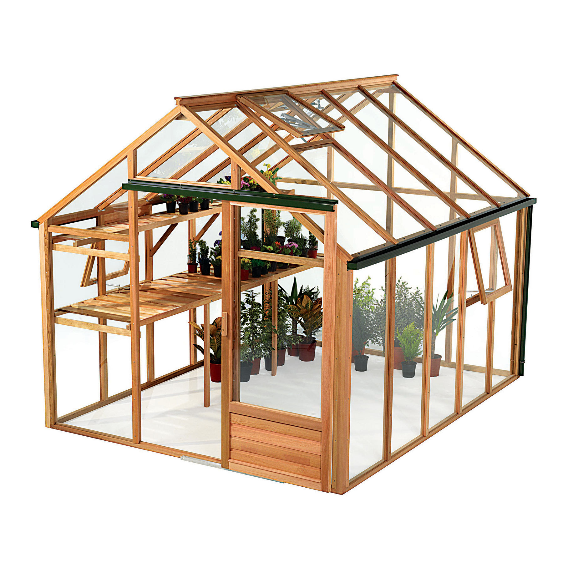 Juliana Gew�chshaus Classic 7.2 aus Holz mit 3 mm Sicherheitsglas - 7,2 qm