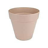 Elho Pflanztopf Loft Urban Round mit Rollen Durchmesser 40 x 35 cm, sand