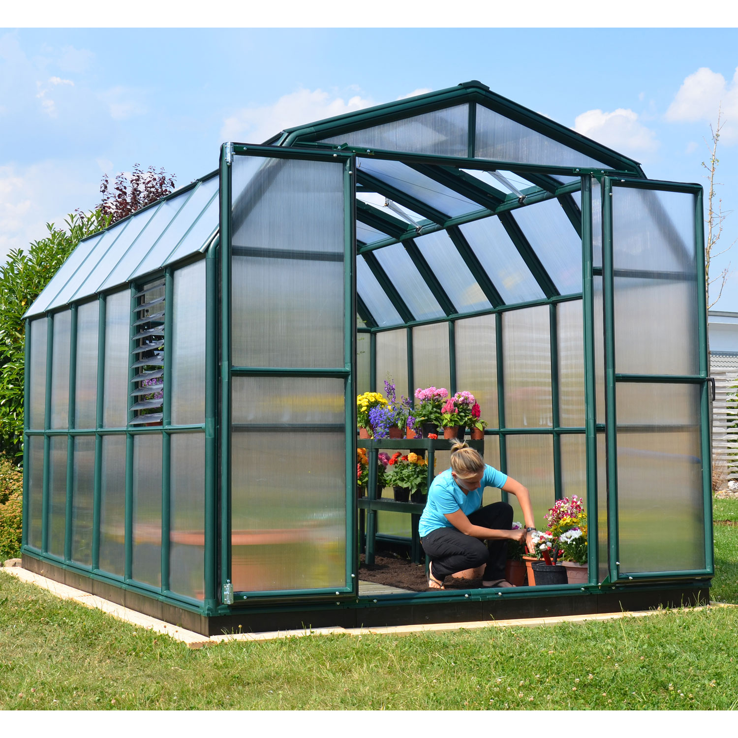 RION Gew�chshaus PL46 PRESTIGE Serie - alles inklusive - 10,39 qm