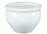 Emsa 512669 Blumenk�bel f�r Innen- und Au�enbereich, Glasurkeramik-Optik, � 32 cm, Perlweiss, Siena Nobile