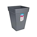 Elho Loft Urban Eckig Hoch 37 - Blumentopf - Anthrazit - Drau�en  - � 36.5 x H 51.3 cm