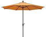 Schneider Sonnenschirm Harlem, mandarine, 270 cm rund, Gestell Aluminium/Stahl, Bespannung Polyester, 5 kg