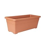 Elho Algarve Lang 60 - �bertopf - Tonrot - Drau�en  - L 26.4 x W 59.1 x H 22.1 cm