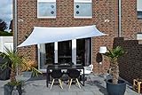 Floracord 06-77-07-37 Vierecksonnensegel mit Regenschutz 2,5 x 3 m inklusive Zubeh�r mit dauerelastischen Spanngurten, silbergrau