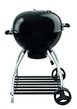 R�SLE Holzkohle-Kugelgrill No. 1 Sport F60, Stahl schwarz, 75 x 76 x 105 cm,  Deckelscharnier, Deckelthermometer, klappbarer Grillrost