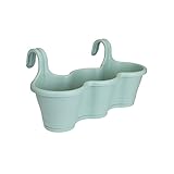 Elho Corsica Easy Hanger Trio - �bertopf - Mint - Drau�en & Balkon  - L 53.5 x W 27.1 x H 25.9 cm