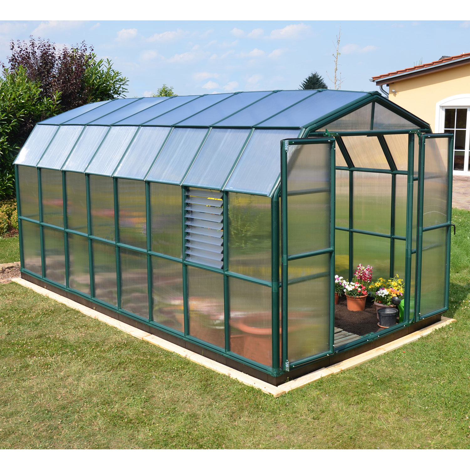 RION Gew�chshaus PL48 PRESTIGE Serie - alles inklusive - 13,72 qm