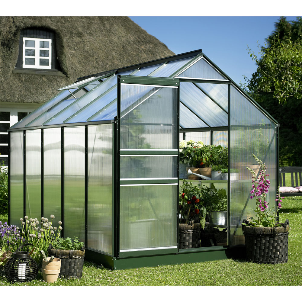 Juliana Halls Popular gr�n 106 Gew�chshaus mit 4 mm Doppelstegplatte - 6,2 qm