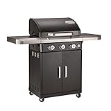 Landmann Rexon 3.1 PTS Gasgrill, Silber/Schwarz, 52 x 120 x 135 cm