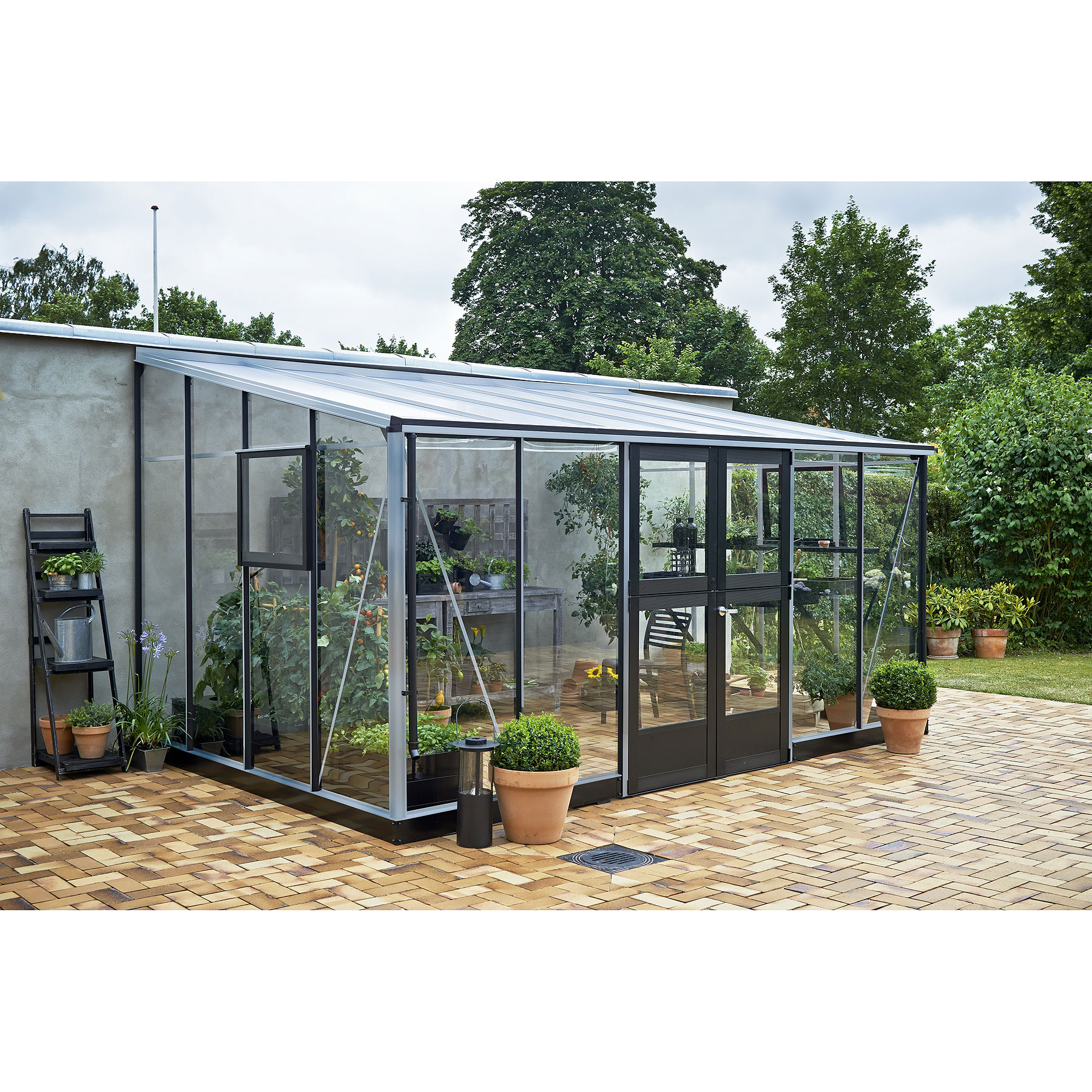 Juliana Gew�chshaus Veranda 12,9 m� mit 3 mm Sicherheitsglas