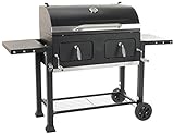 Grillchef Charcoal Wagon XXL Holzkohlegrill, Schwarz, 110 x 155 x 67 cm