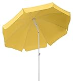 Schneider Sonnenschirm Ibiza, goldgelb, 240 cm rund, Gestell Stahl, Bespannung Polyester, 2.8 kg