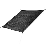 Corasol COR10SQ5-BK Premium Sonnensegel 5 x 5 m, quadratisch, schwarz